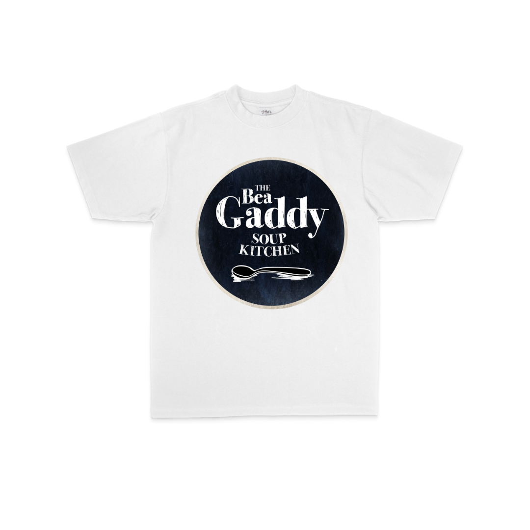 JAY ROYALE - BEA GADDY SOUP KITCHEN LABEL T-SHIRT - WHITE