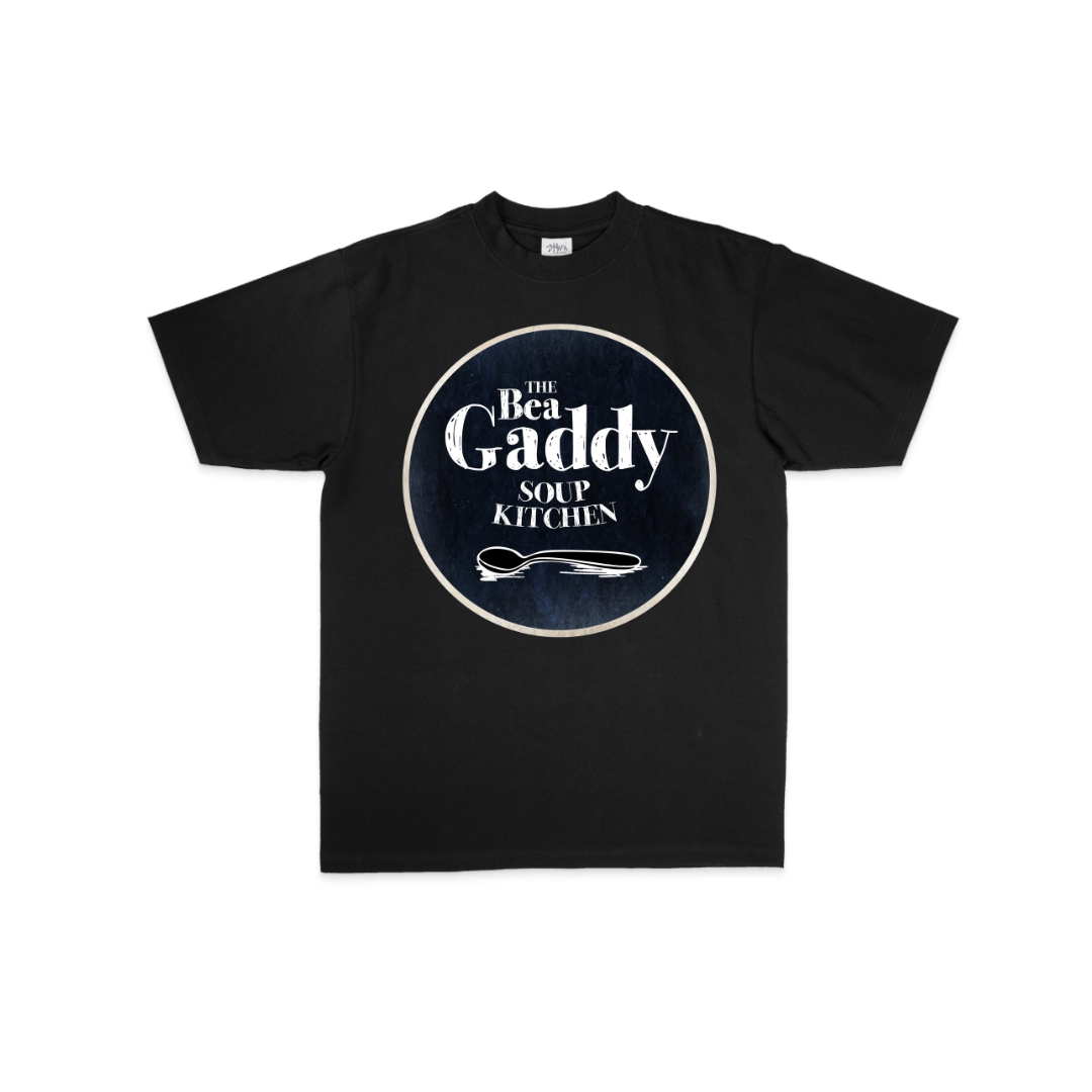 JAY ROYALE - BEA GADDY SOUP KITCHEN LABEL T-SHIRT - BLACK