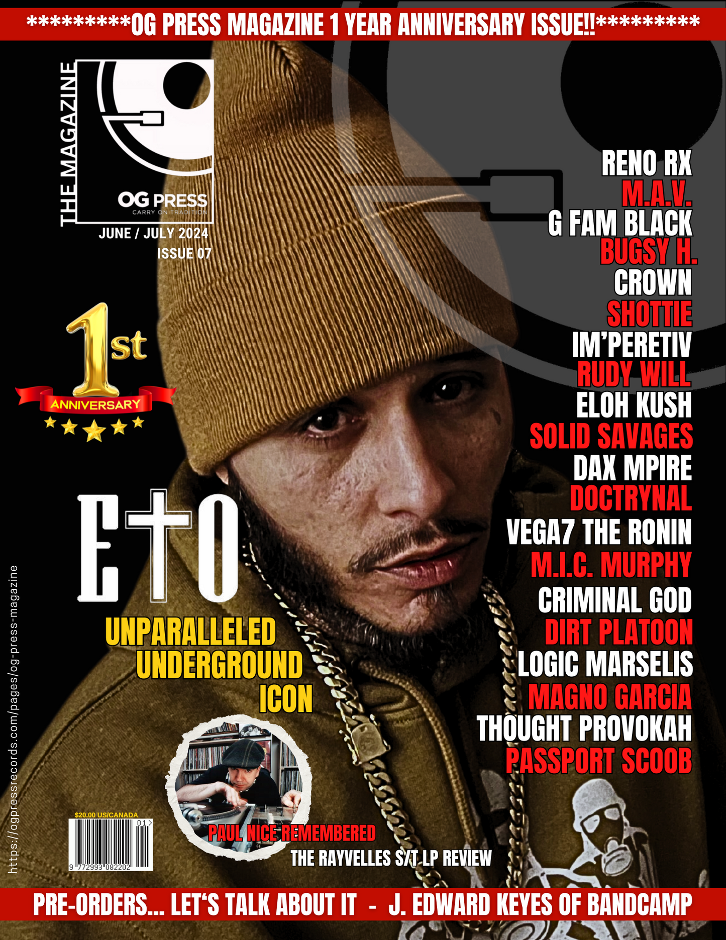 OG PRESS MAGAZINE - 1 Year PRINT SUBSCRIPTION - 6 ISSUES (BI-MONTHLY MAGAZINE)
